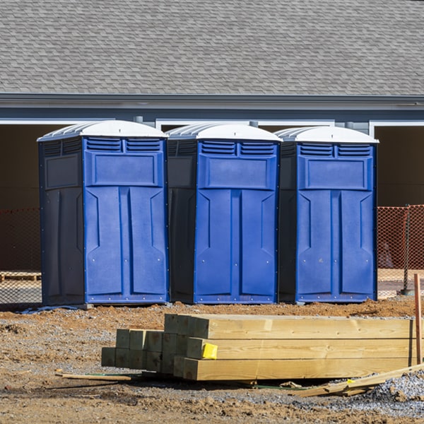 can i customize the exterior of the porta potties with my event logo or branding in Farmland Indiana